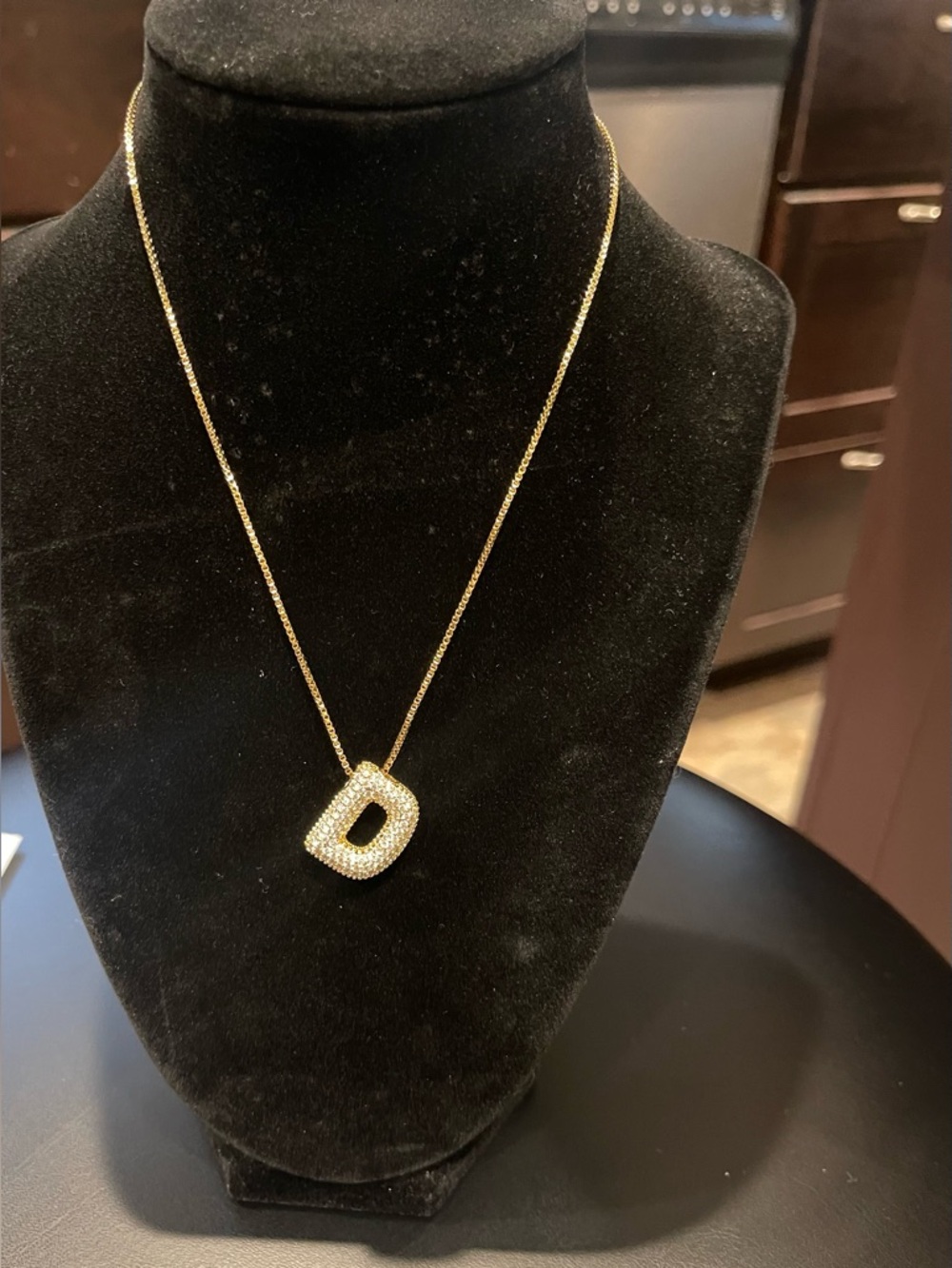 Gold Initial 'D' Pendant Necklace - Dainty Women's Jewelry
